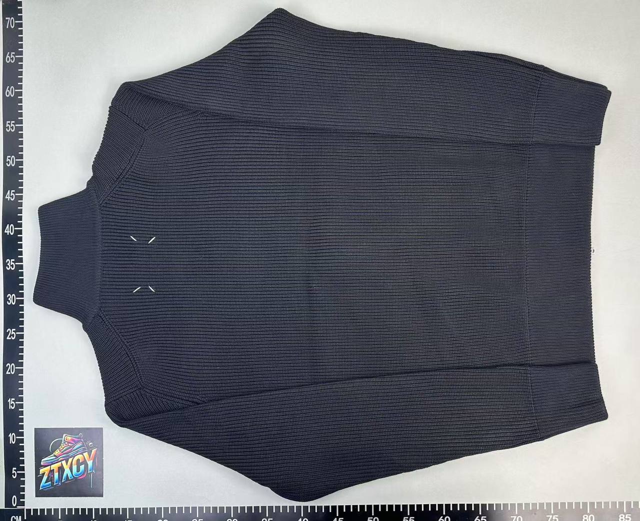 Black Ribbed Zip-Up Jacket [1 style]