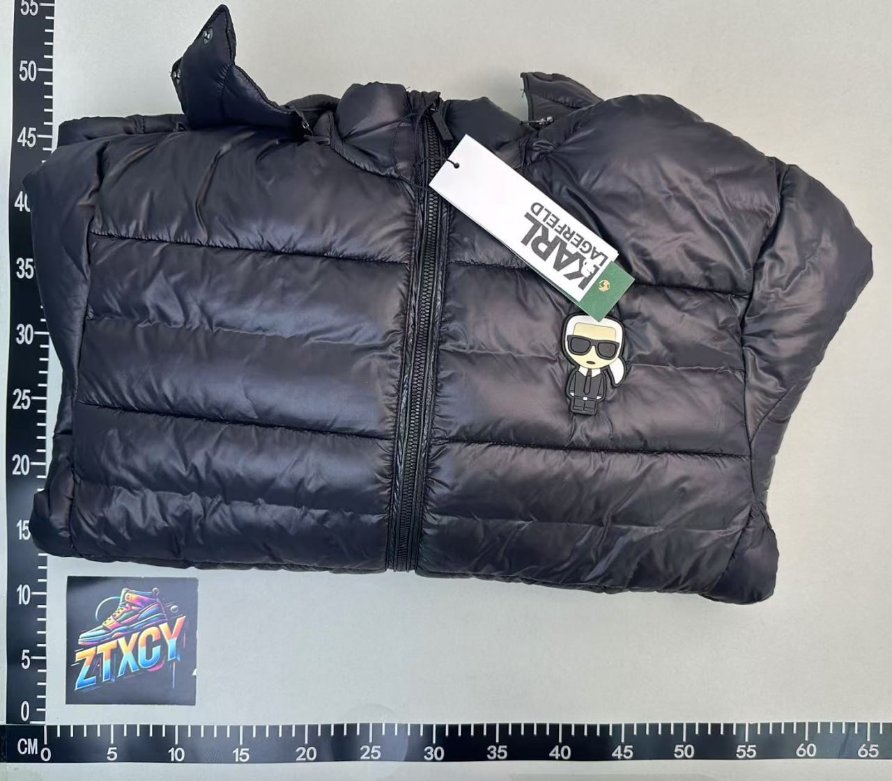 Karl Lagerfeld Skull Hooded Puffer Jacket