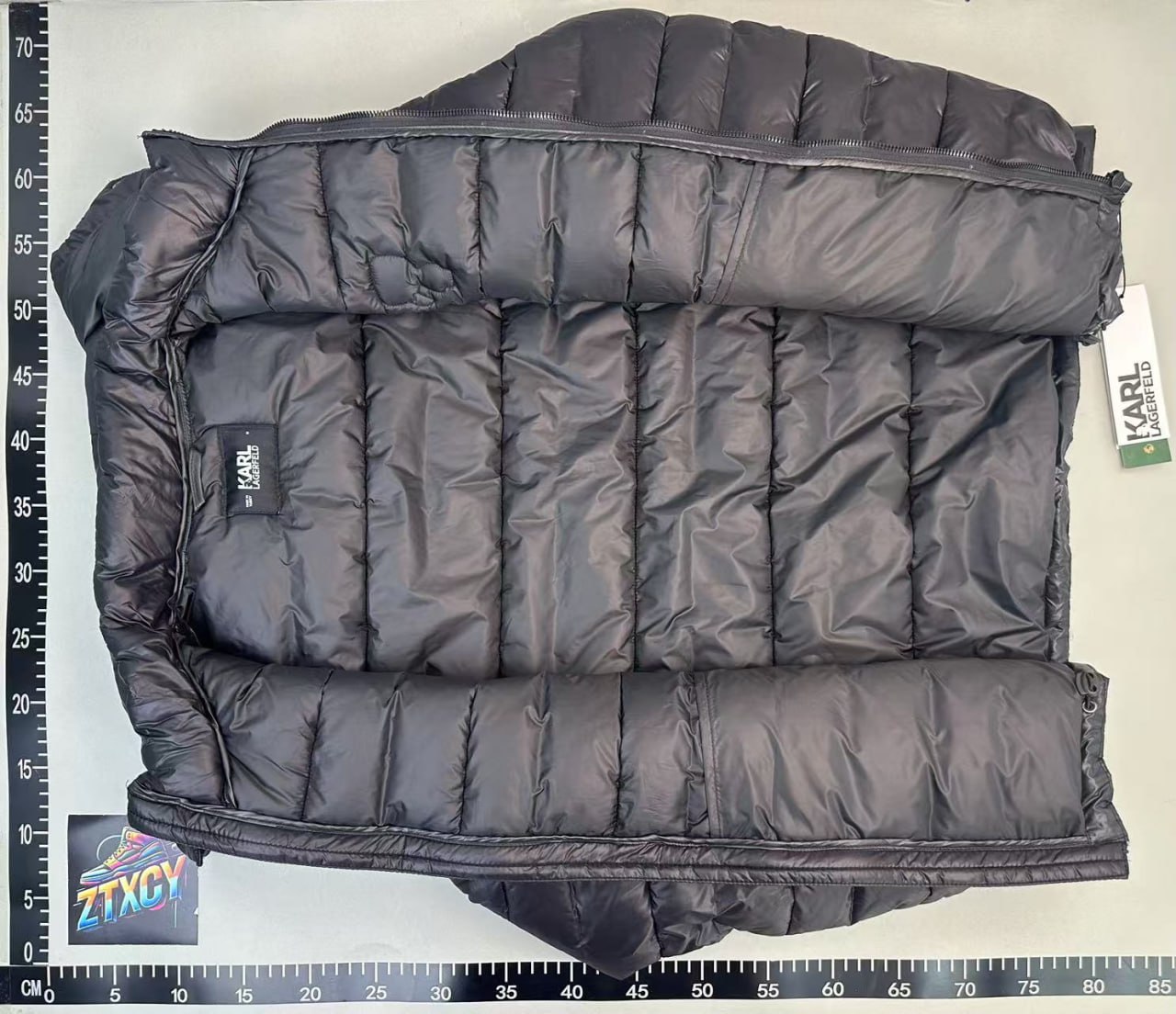 Karl Lagerfeld Skull Hooded Puffer Jacket