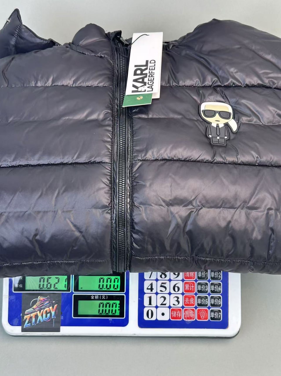 Karl Lagerfeld Skull Hooded Puffer Jacket