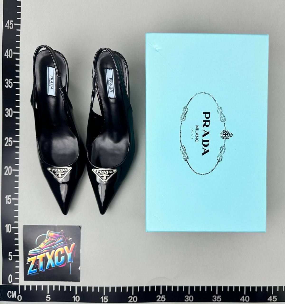 Prada Triangle Logo Pointed Toe Slingback Pumps [4 styles]