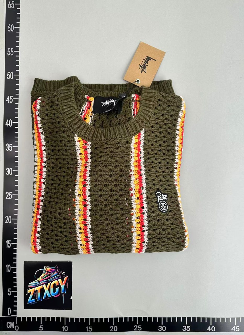 Stussy Crochet Stripe Sweater