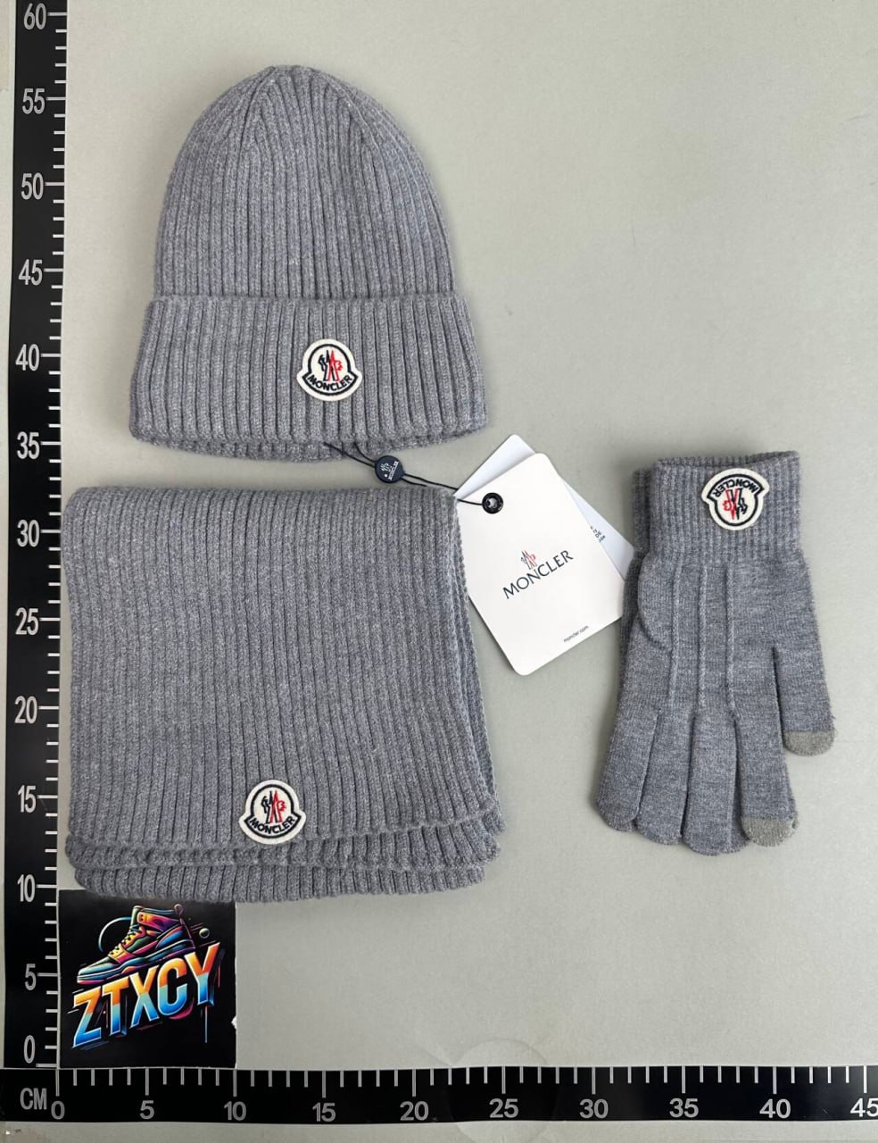Moncler Ribbed Knit Beanie & Gloves Set [5 styles]