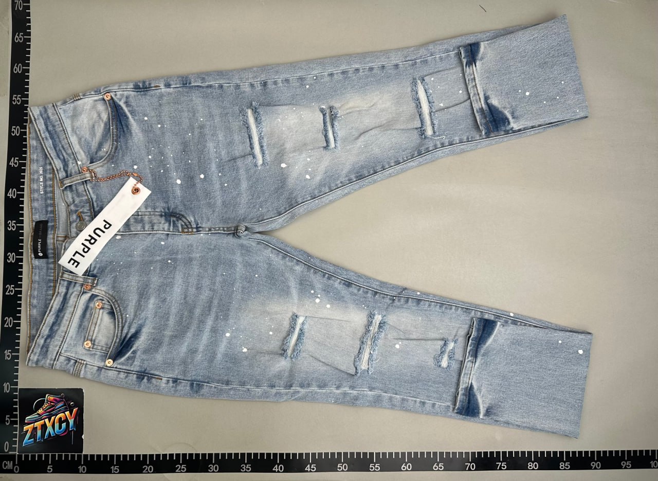 Purple Brand Paint Splatter Ripped Jeans [28 styles]