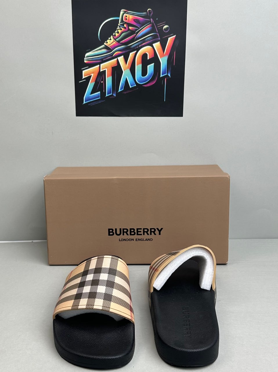 Burberry Check Slide Sandals [10 styles]