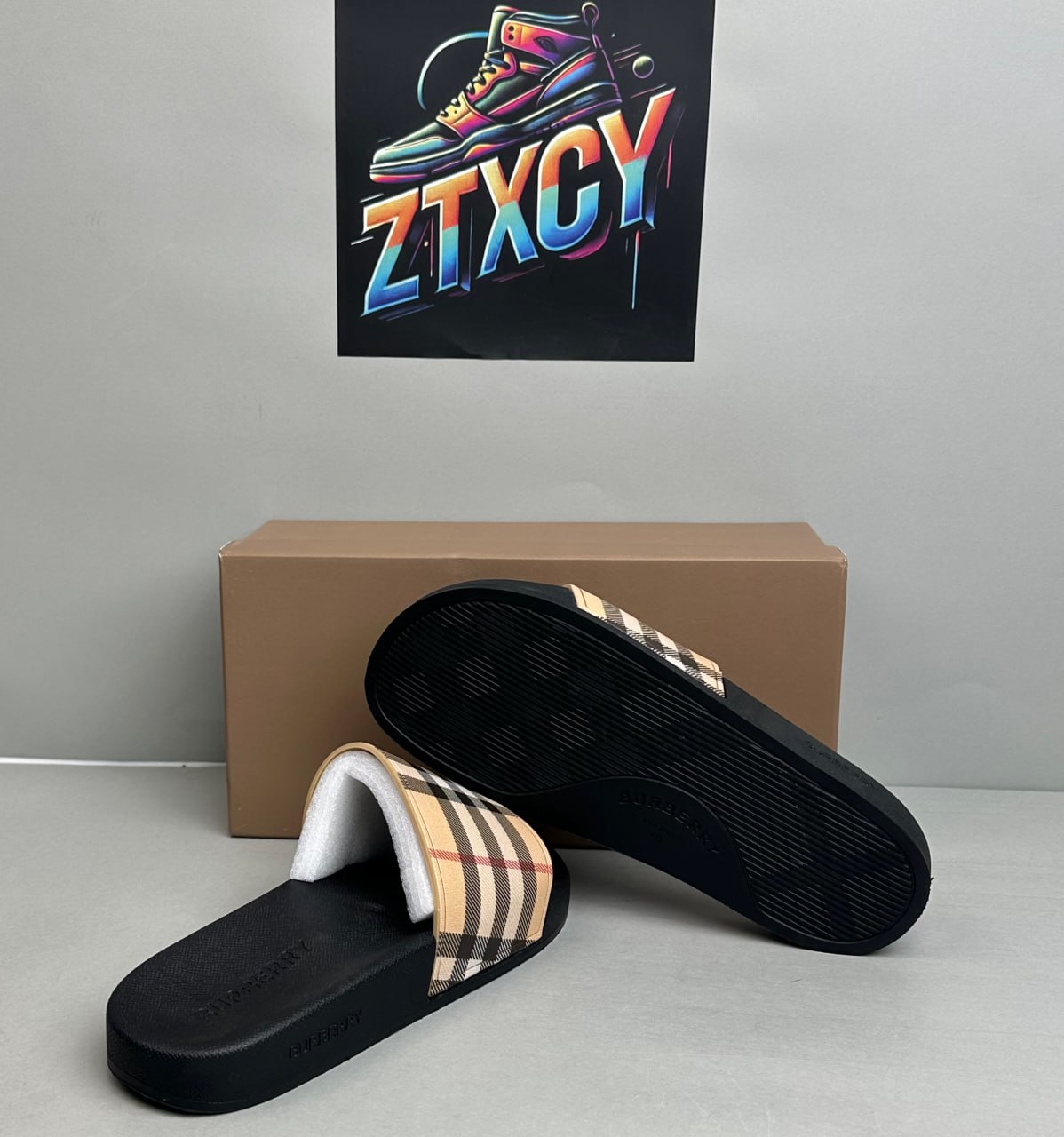 Burberry Check Slide Sandals [10 styles]